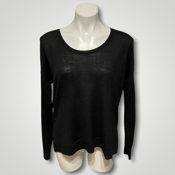 Madewell Small Black Warmlight Scoop Neck Sweater Size Small - Picture 3 of 9